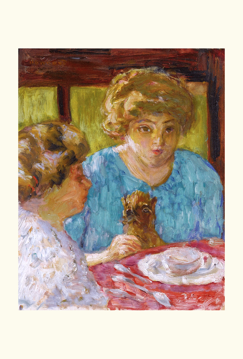 ruI|-{i[-Two Women with a Cat at the Table