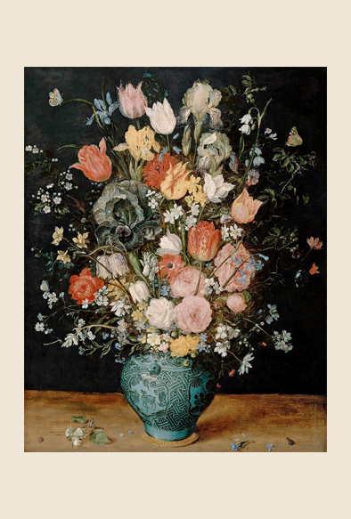 Eu[Qij-Bouquet of flowers in a blue vase