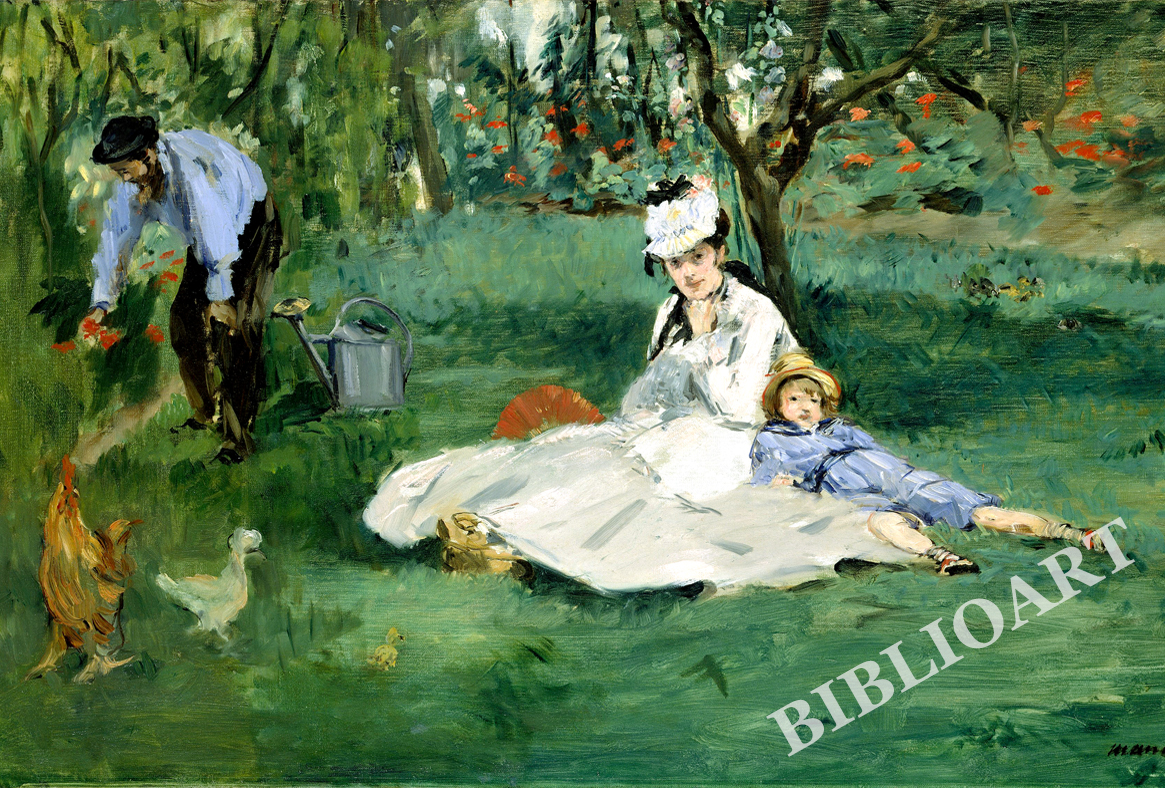 ruI|-}l-The Monet Family in Their Garden at Argenteuil