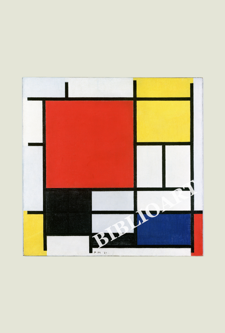 hA-Composition with Red, Yellow, Blue, and Blac