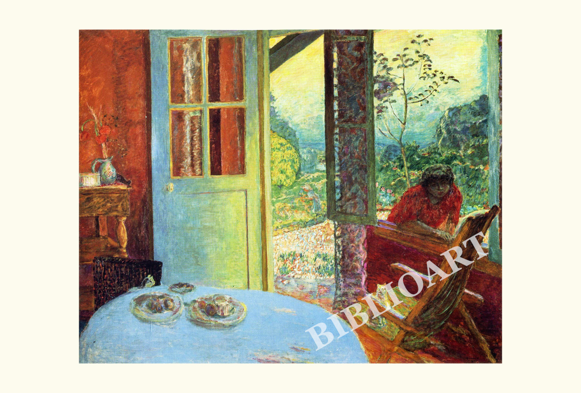 ピエール・ボナール、朝食の部屋、希少画集画、新品額付、mai-