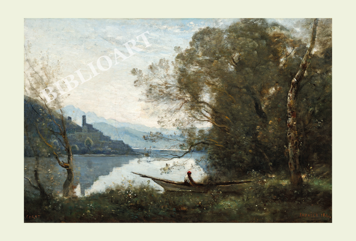 R[-The Moored Boatman: Souvenir of an Italian Lake