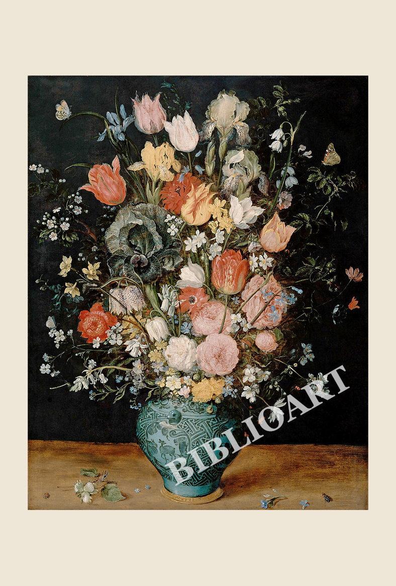 Eu[Qij-Bouquet of flowers in a blue vase