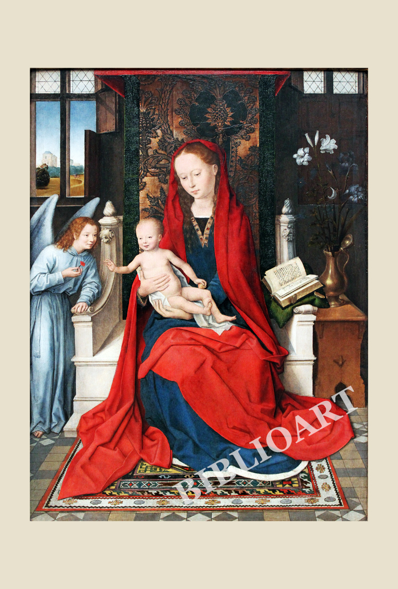ruI|-N-Enthroned Madonna and Child with Angel