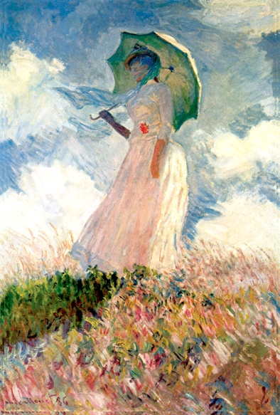 ruI|-l-Study of a Figure Outdoors:Woman with a Parasol, facing left(1886j