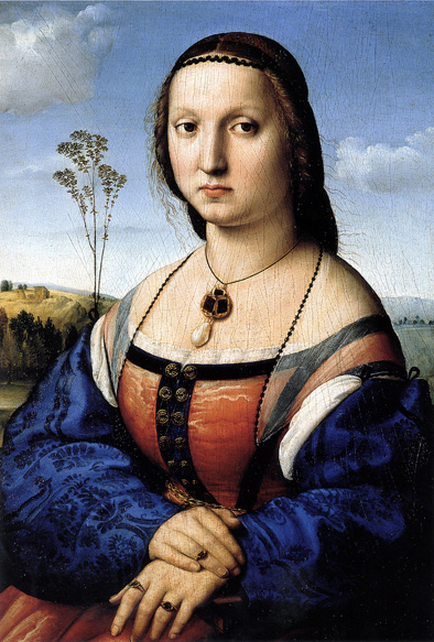 ラファエロ-Portrait of Maddalena Strozzi Doni