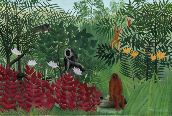 ビブリオポリ-ルソー-Tropical Forest with Monkeys